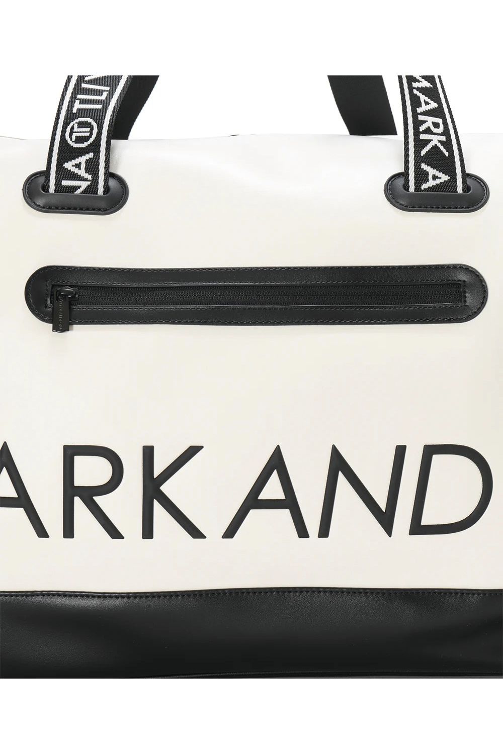 【26SS】【T-LINE】 VELOCITY TRAVEL DUFFLE BAG / モノトーン シンセティックレザー 2WAYボストンバッグ (ホワイト)