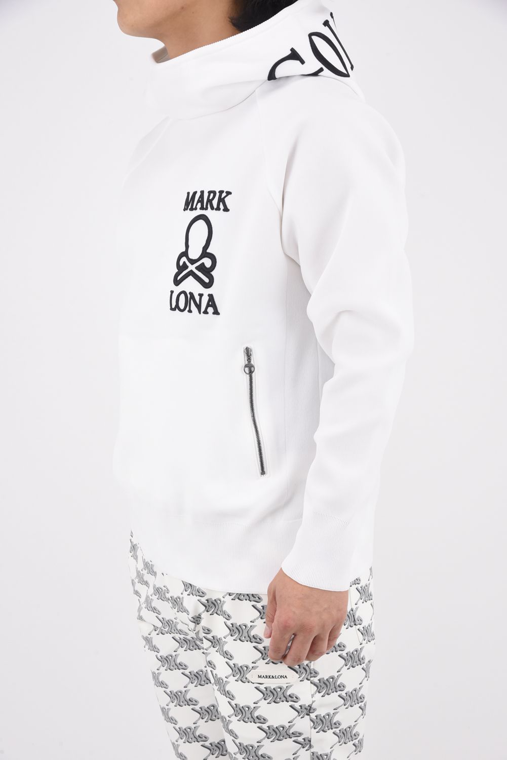 EVER FLY KNIT HOODIE / ブランクスカル ビッグシルエット ニットフーデットパーカー (ホワイト)