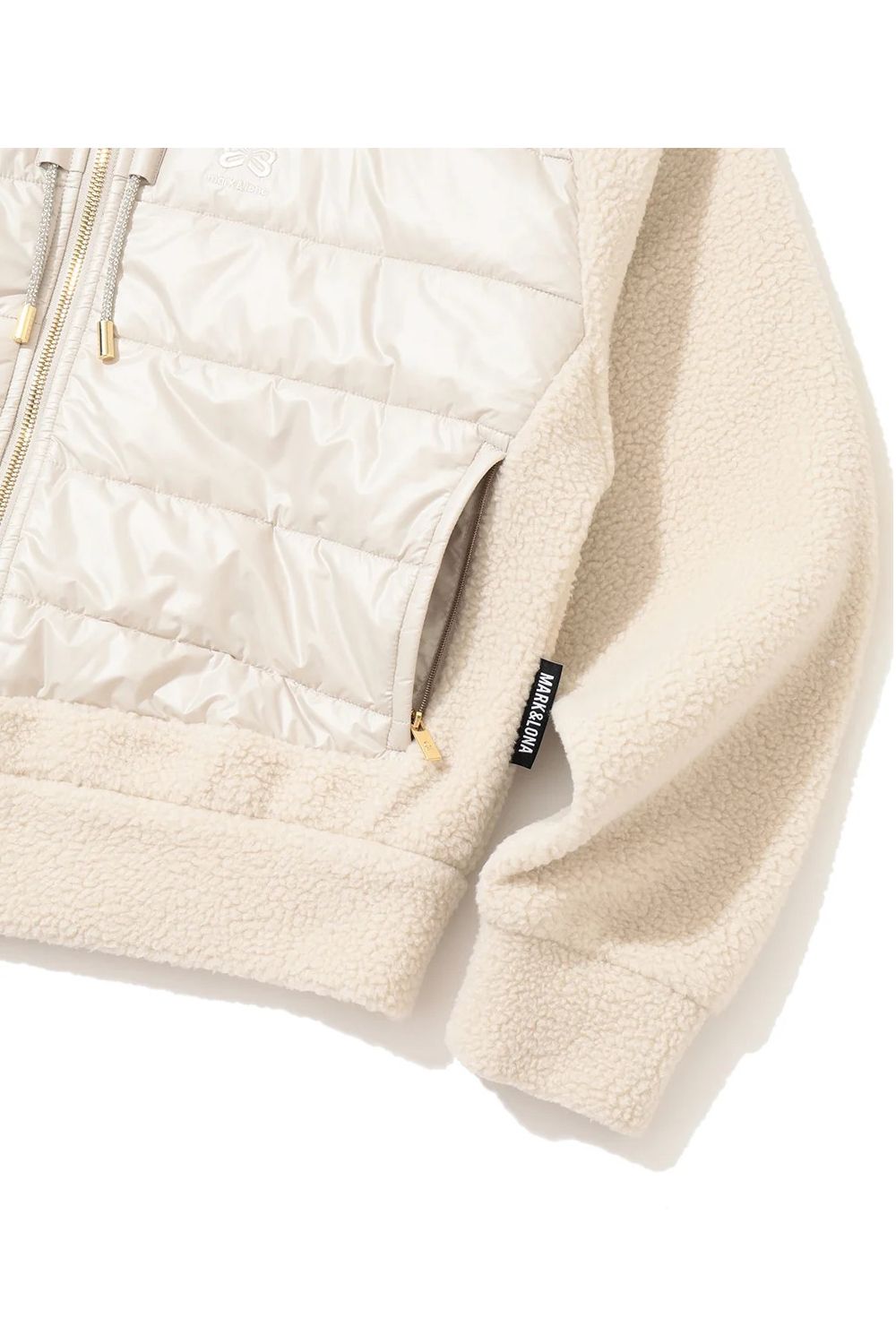 【26AW】【レディース】 ELYSIA HYBRID PADDING JACKET / トライバルハートバックロゴ パディングアウター (ベージュ)
