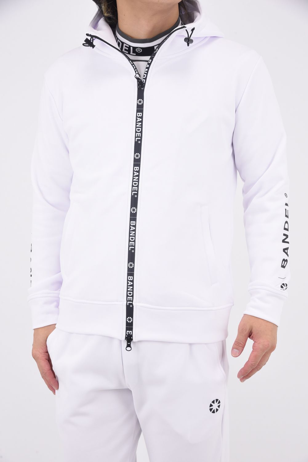 BASIC FULL ZIP PARKA MENS / テックスブリッド 止水ファスナー ジップアップパーカー (ホワイト)