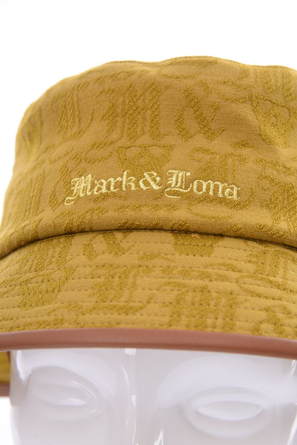 ESSENCE BUCKET HAT / オリジナルロゴジャカード ドローコード付き バケットハット (ブラウン)