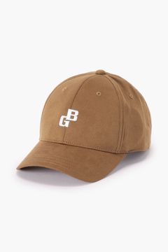 【26AW】 MEN’S SUEDE SMALL BG LOGO CAP / スウェード素材 スモールBGロゴ キャップ (ベージュ)