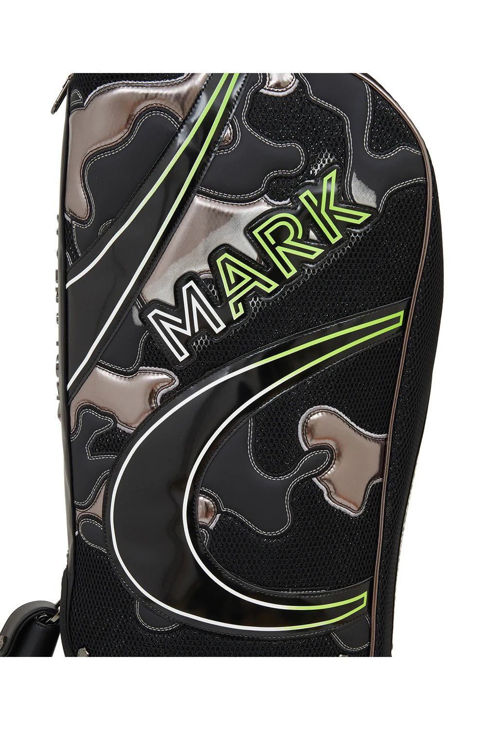 【26SS】【銀行振込・代金引換不可】【返品・交換不可】 NITRO CAMO PANELED CADDIE BAG / メッシュ生地 マルチカラー パッチワーク カートタイプ キャディバッグ (ブラック)