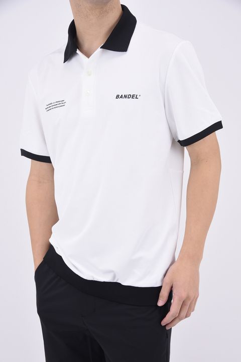 BICOLOR RIB S/S POLO SHIRTS / バイカラー ポロシャツ (ホワイト/ブラック)