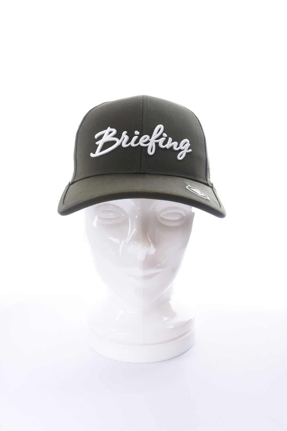BRIEFING オリーブ キャップ ロゴ刺繍 BRIEFING - MENS BASIC CAP / ロゴ刺繍 ベーシック ベースボール