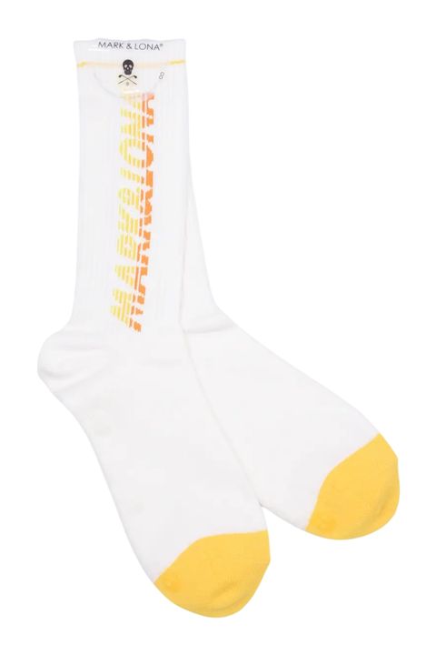 DIALOGUE SOCKS / グラデーションロゴ ハイクルーソックス (ホワイト)