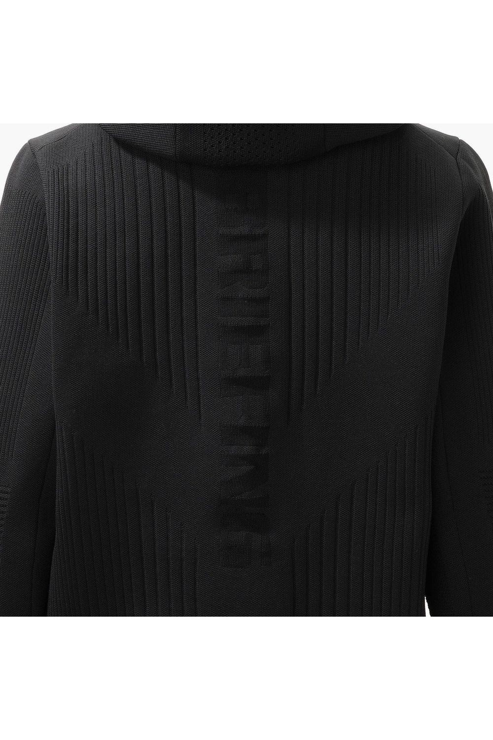 【26AW】【レディース】 WOMEN’S DOUBLE JQ KNIT PARKA / バックロゴ ジップアップ ニットパーカー (ブラック)