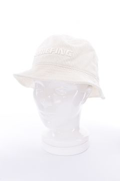 MEN’S CORDUROY HAT / ブランドロゴ刺繍 コーデュロイバケットハット (アイボリー)