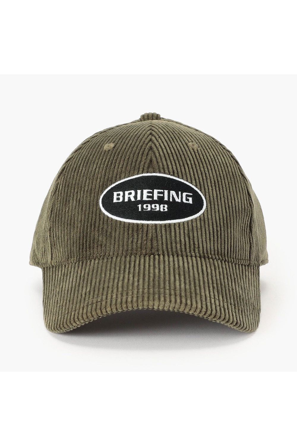 【26AW】 MEN’S CORDUROY OVAL LOGO CAP / コーデュロイ生地 オーバルロゴワッペン キャップ (オリーブ)