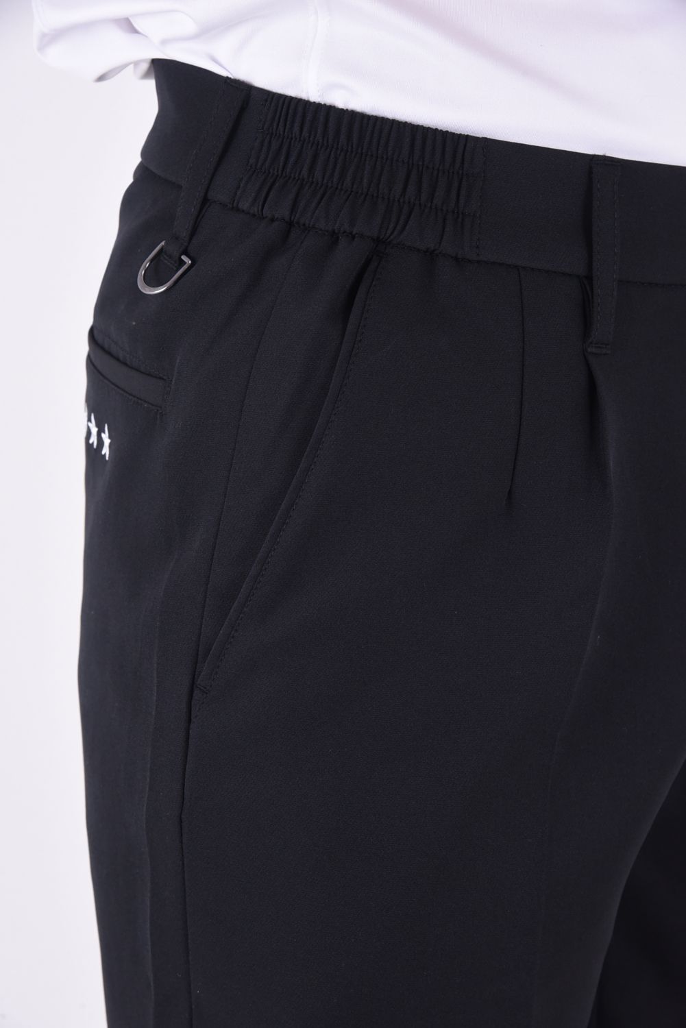 BASIC LOGO SHORT PANTS / ベーシック ロゴ ストレッチ ショートパンツ (ブラック)