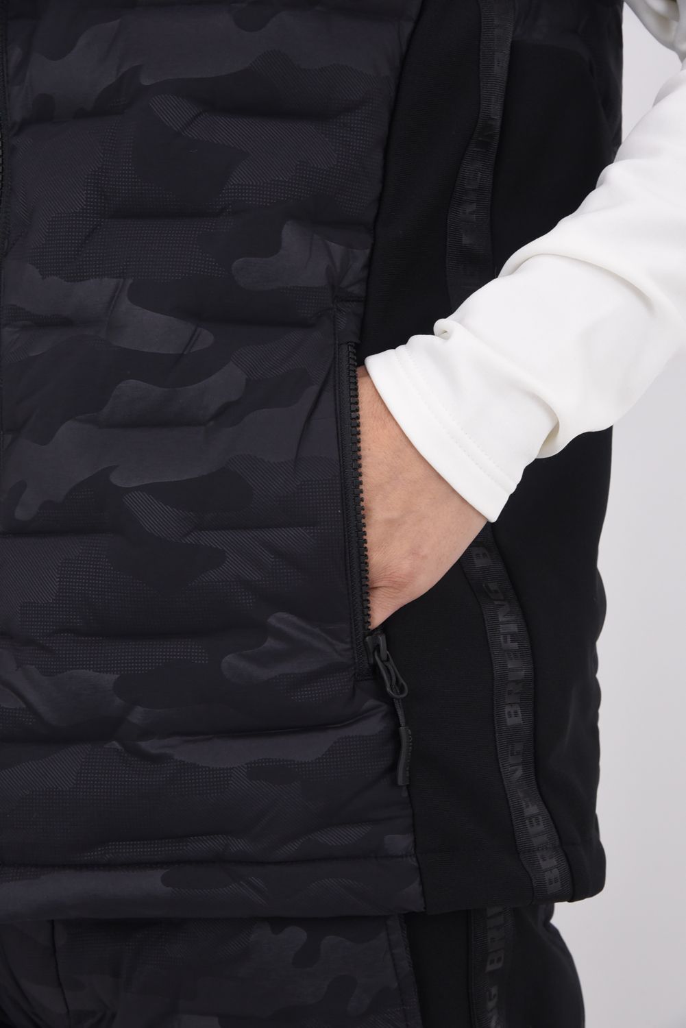 【25AW】 MEN'S HYBRID DOWN VEST / ストレッチタフタ ダイヤモンドロゴ ハイブリッドダウンベスト (ブラック/カモ)