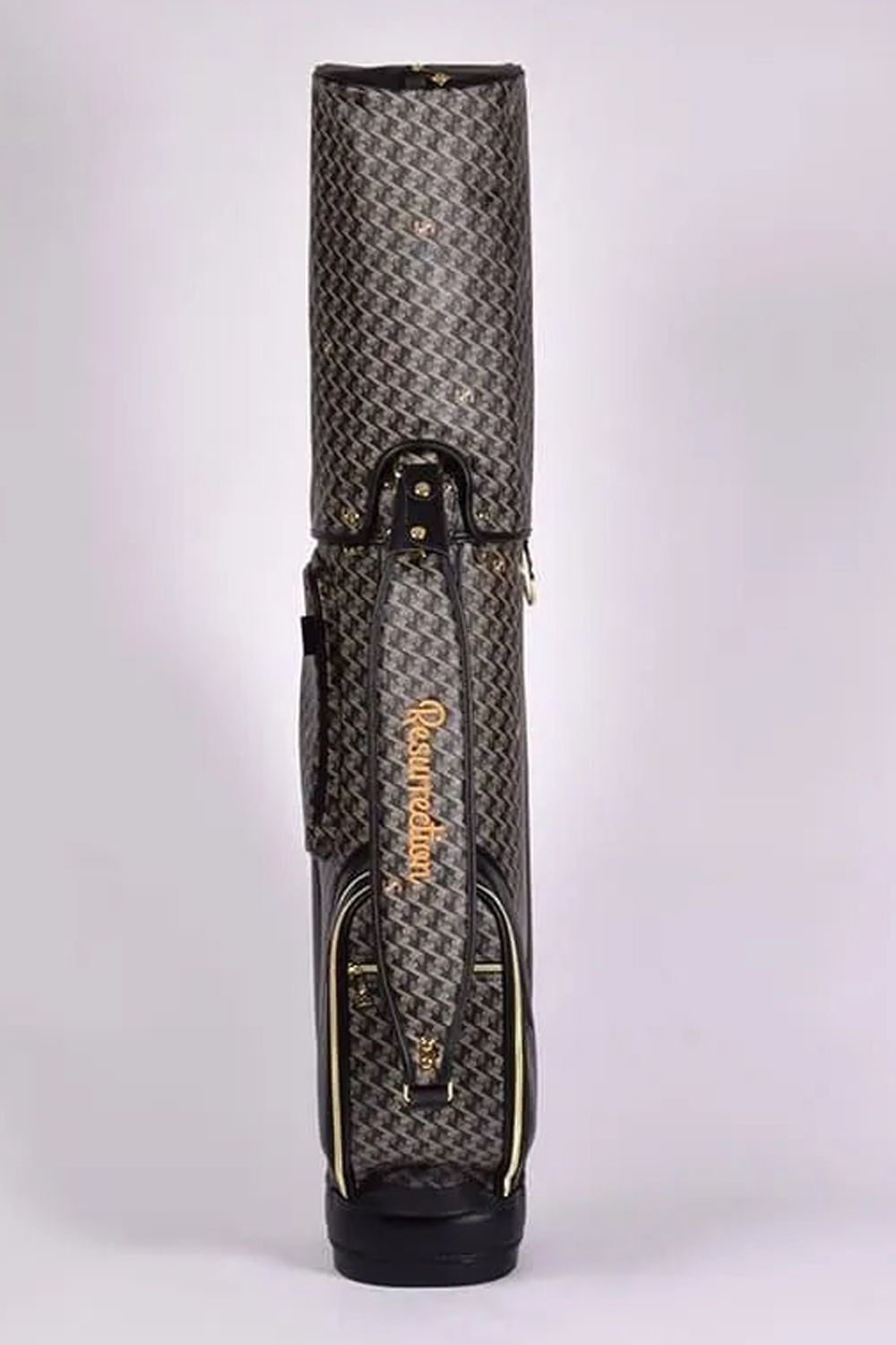 【26SS】【銀行振込・代金引換不可】【返品・交換不可】 RALLINA (ラリーナ) / ブランドオリジナルテキスタイル カートタイプ キャディバッグ （ダークブラック）*