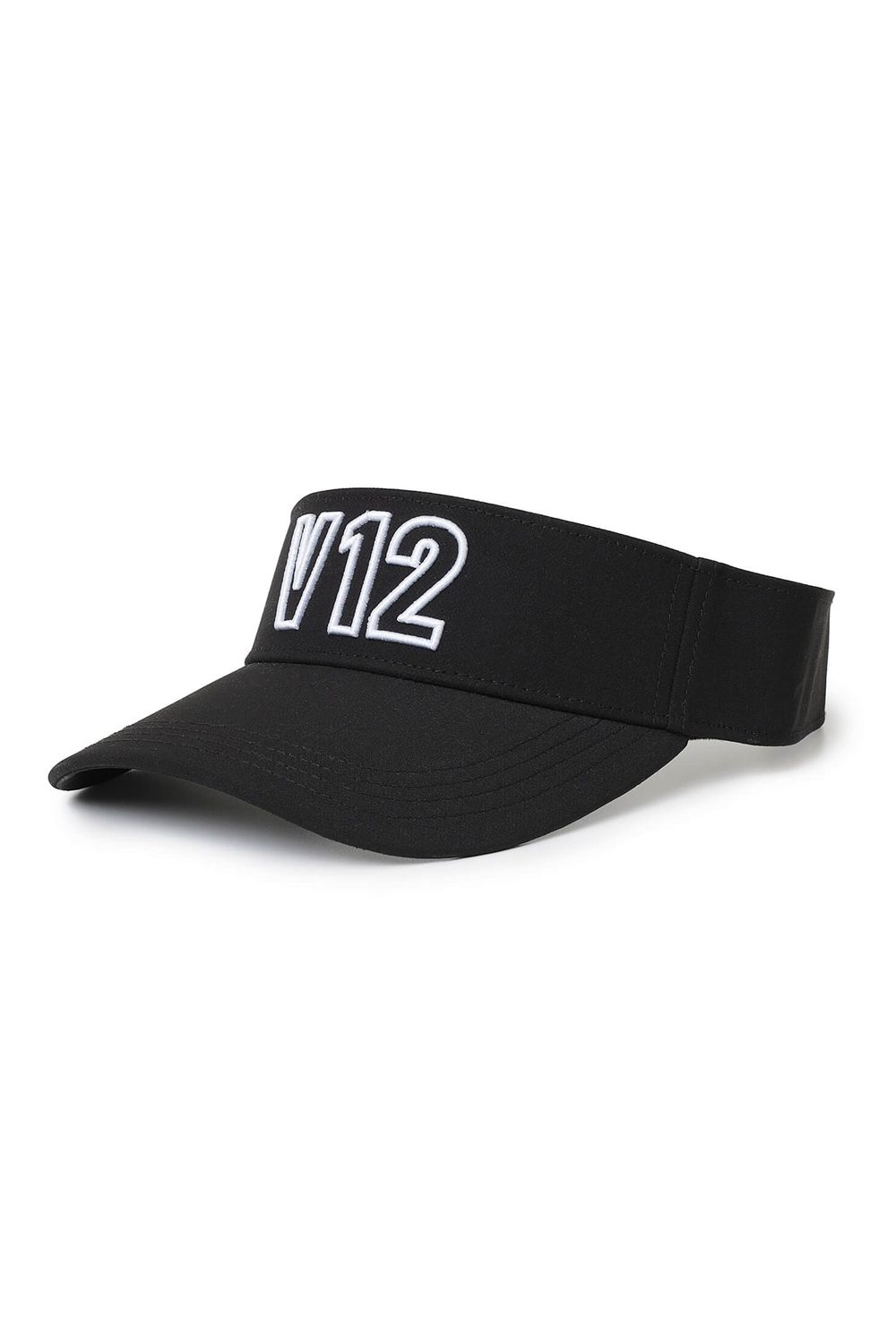 V12 - PO VISOR / V12ロゴ刺繍 サンバイザー (ブラック