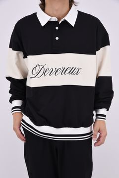 【26AW】 DVG L/S LINE POLO / ロングスリーブ ポロシャツ (ブラック)