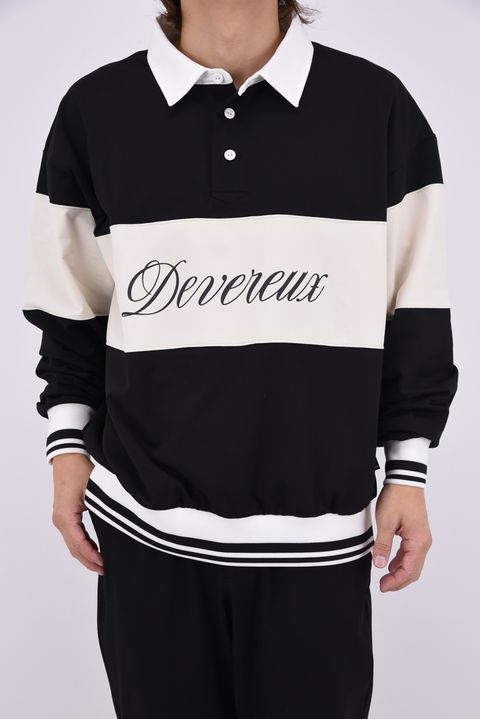 【26AW】 DVG L/S LINE POLO / ロングスリーブ ポロシャツ (ブラック)