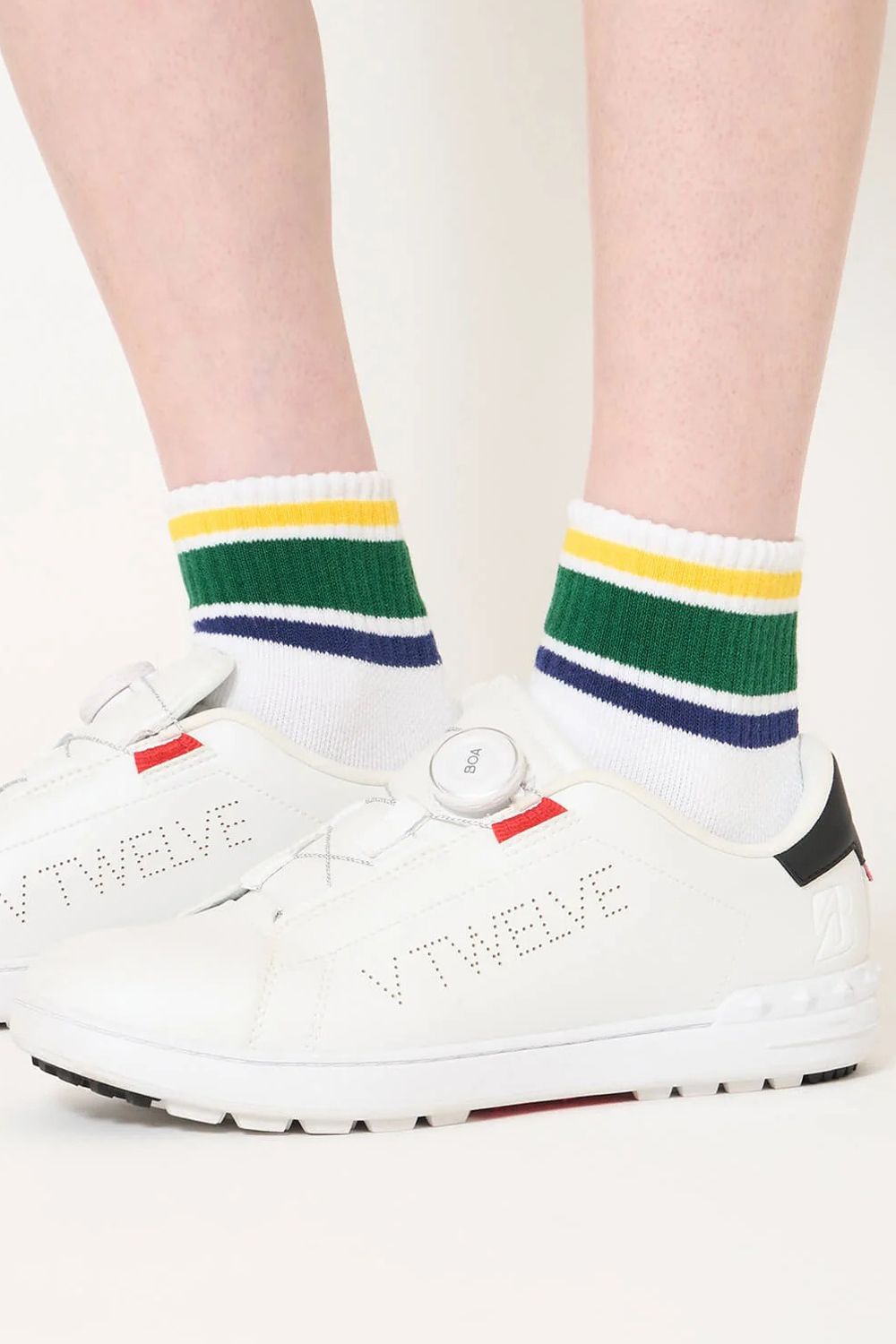 【26AW】【レディース】 COLOR MID SOCKS_WM / カラーライン ミドルソックス (グリーン)