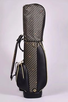 【26SS】【銀行振込・代金引換不可】【返品・交換不可】 RALLINA (ラリーナ) / ブランドオリジナルテキスタイル カートタイプ キャディバッグ （ダークブラック）*