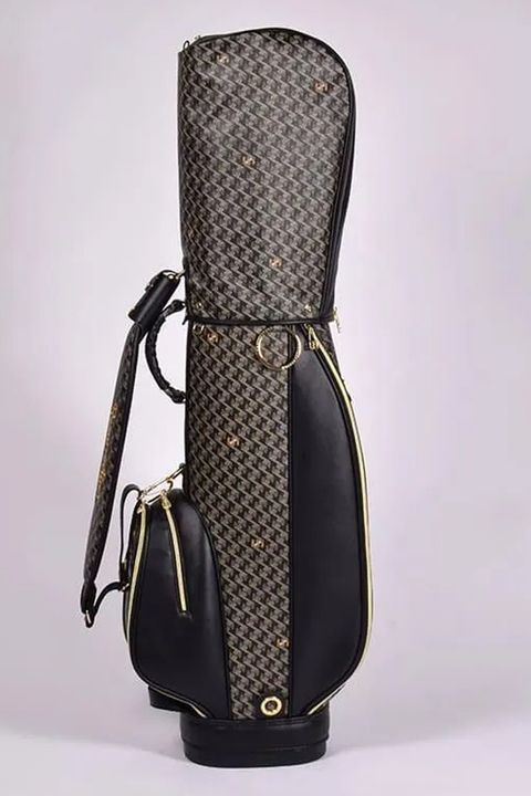 【26SS】【銀行振込・代金引換不可】【返品・交換不可】 RALLINA (ラリーナ) / ブランドオリジナルテキスタイル カートタイプ キャディバッグ （ダークブラック）*