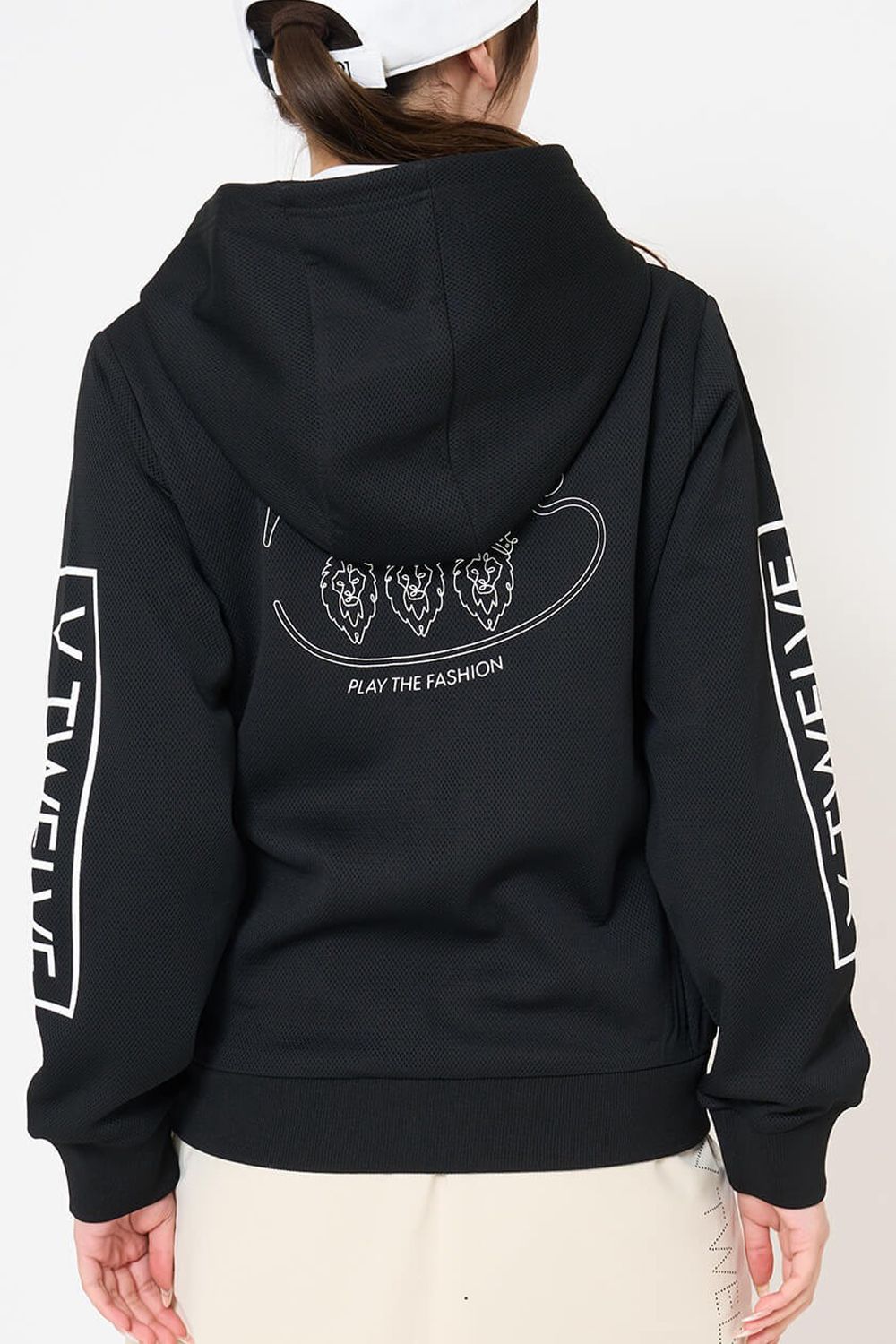 【26AW】【レディース】 OH SB PARKA / サイドボックスロゴ バックプリント ジップアップパーカー (ブラック)