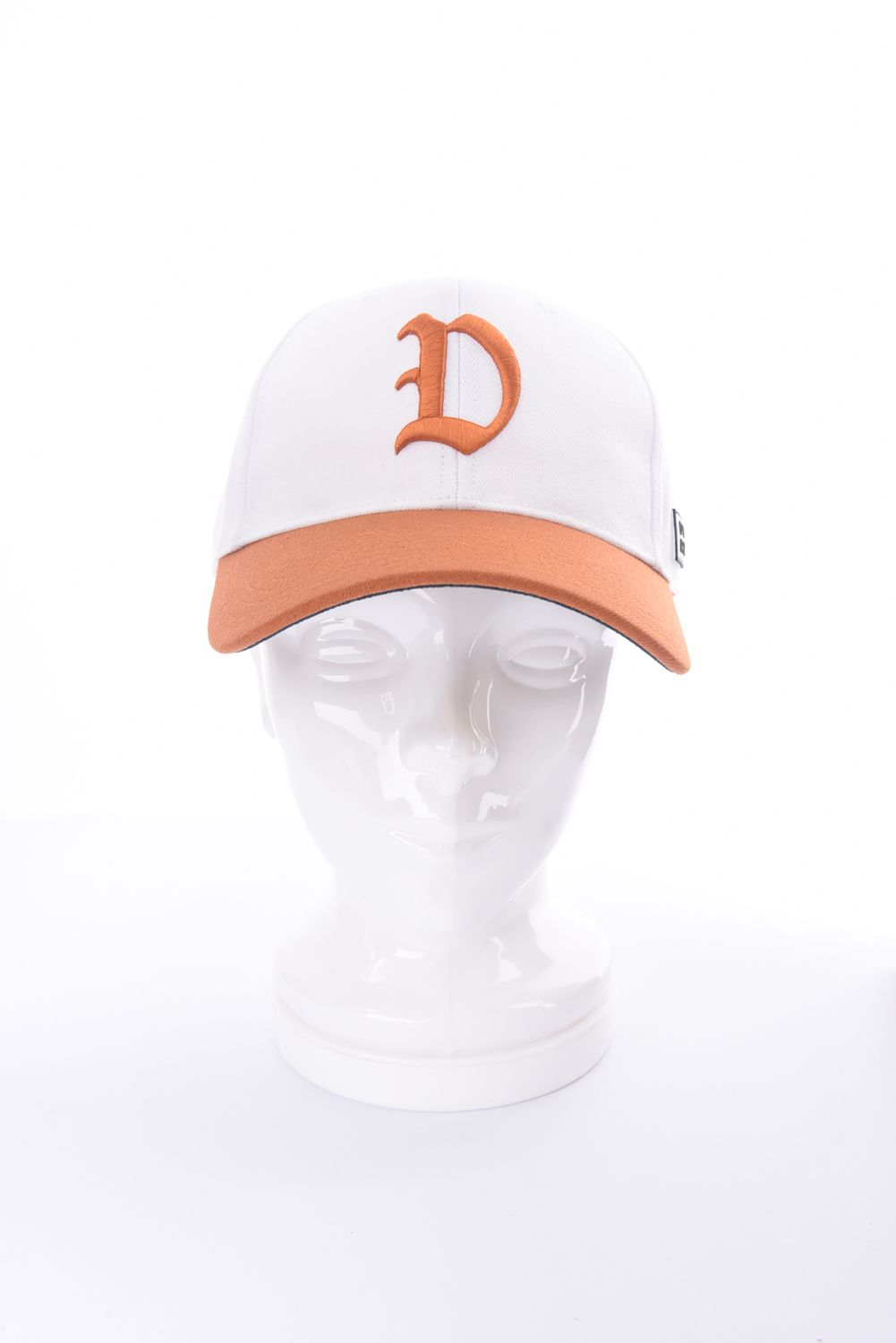 DVRX D Logo Cap / 3Dロゴ刺繍 ベースボールキャップ (ホワイト/オレンジ)