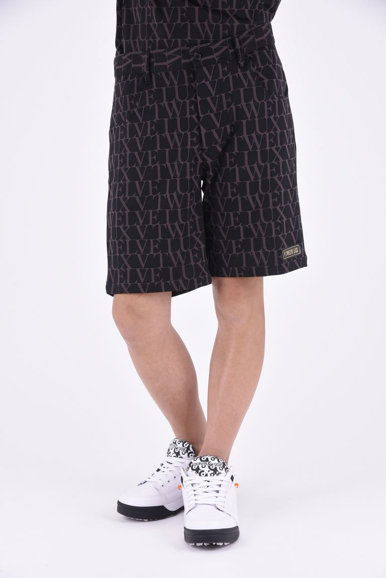 V12 - 【V TWELVE LUX】 LX ALL LETTER SHORTS / ロゴ総柄 ショート  