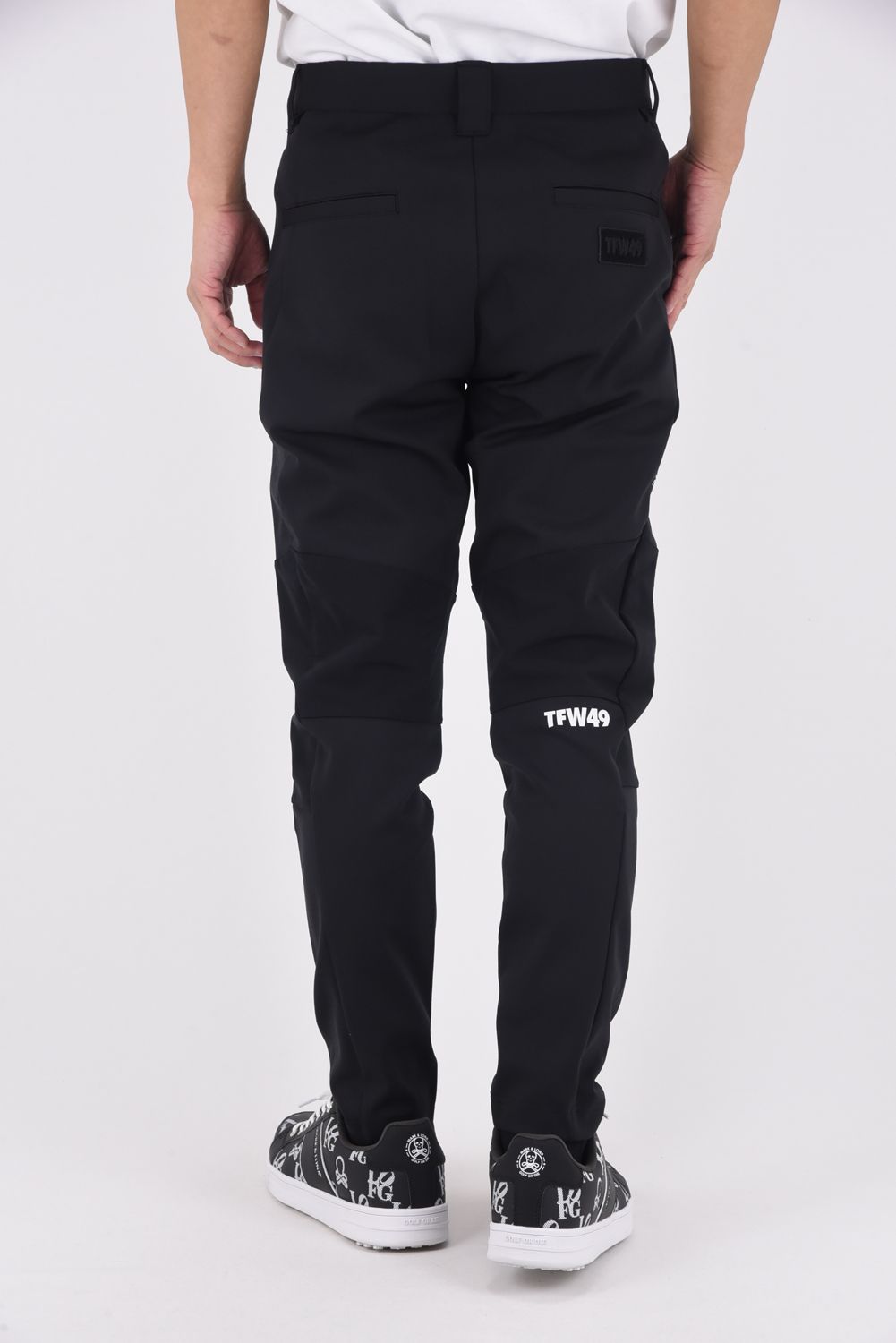 【25AW】 MULTI PURPOSE BLOUSON / ダンボール素材 異素材切り替え ストレッチロングパンツ (ブラック/ブラック)