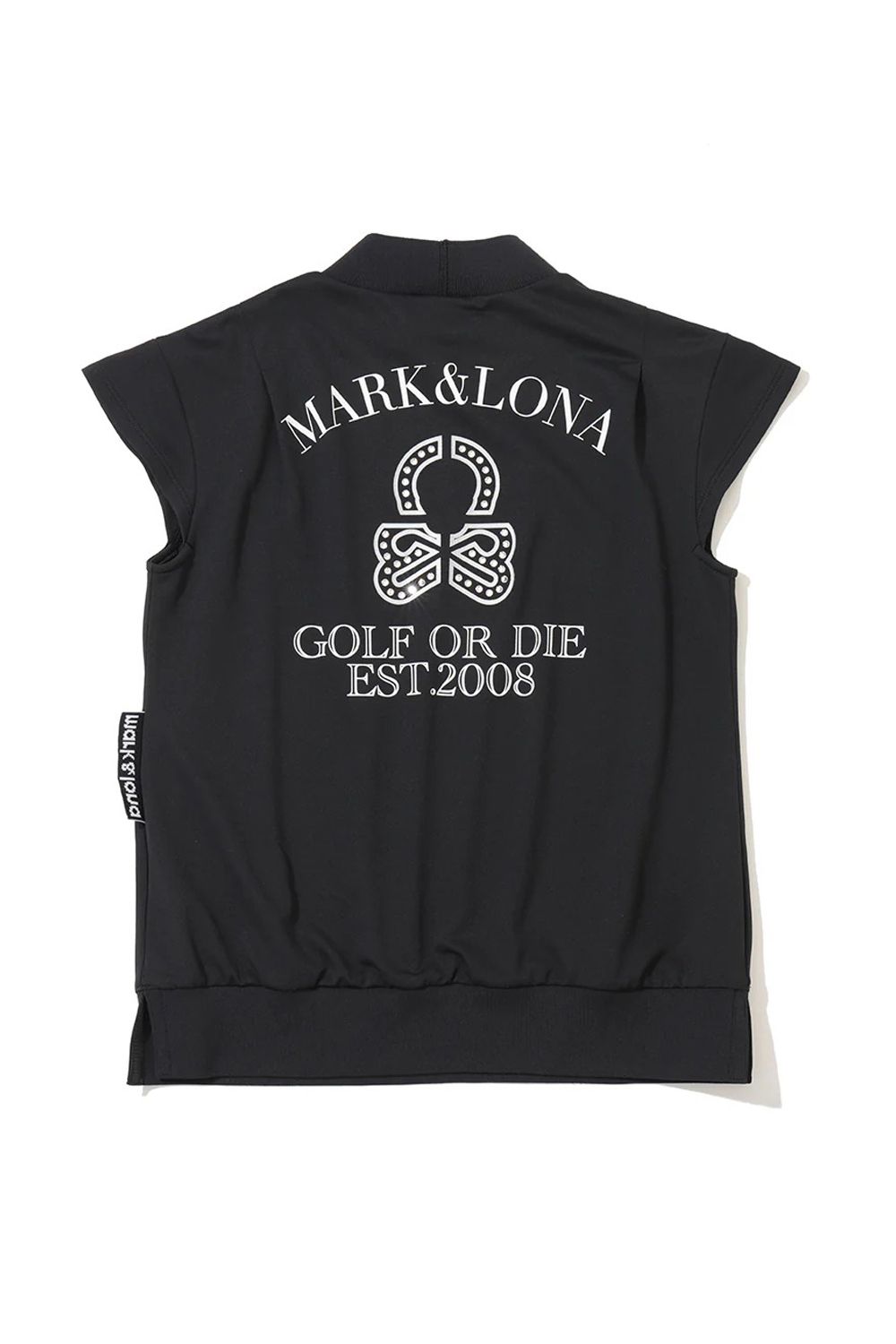 【26SS】【レディース】 GEMMA CRYSTAL MOCK / スワロフスキー キャップスリーブ モックネックTシャツ (ブラック)