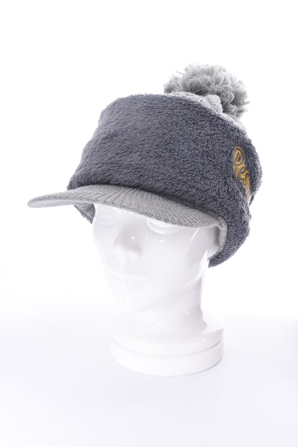VISOR KNIT CAP / バイザー ニットキャップ（ネックウォーマー付き） (グレー)