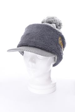 VISOR KNIT CAP / バイザー ニットキャップ（ネックウォーマー付き） (グレー)
