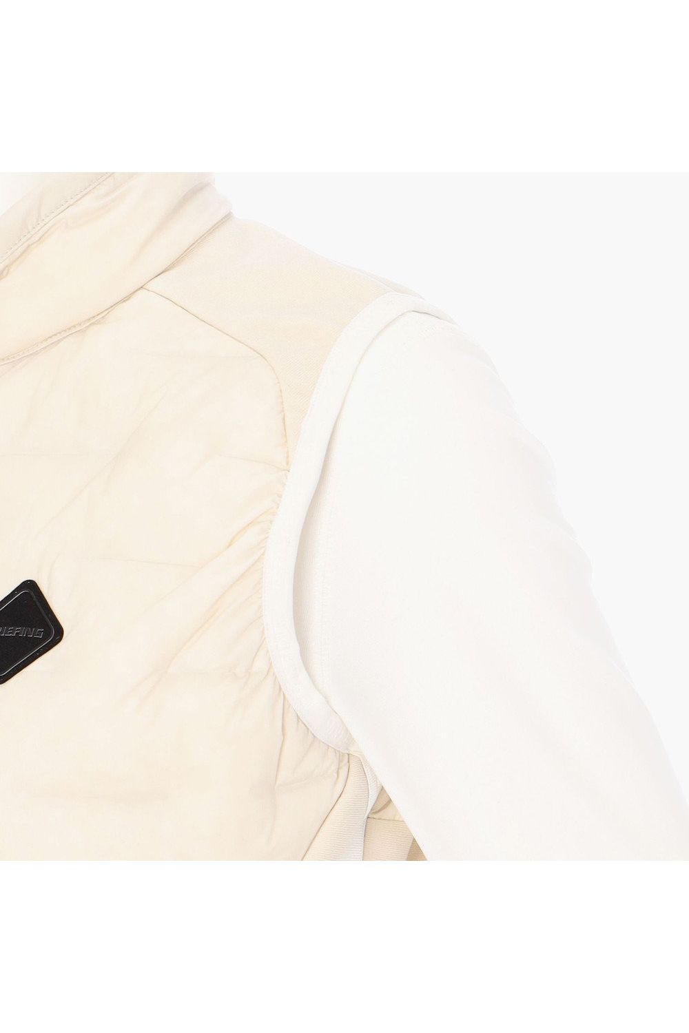 【25AW】【レディース】 WOMEN'S HYBRID DOWN VEST / ストレッチタフタ ダイヤモンドロゴ ハイブリッドダウンベスト (ベージュ)