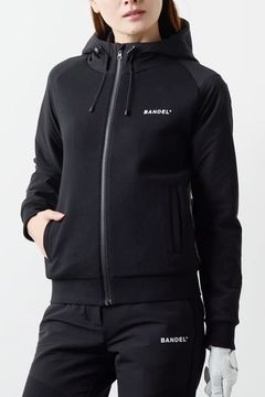 【25AW】【レディース】 SWITCH RAGLAN SLEEVE ZIP HOODIE / ボンディング素材 ラグランスリーブ ハイネックジップフーディー (ブラック)