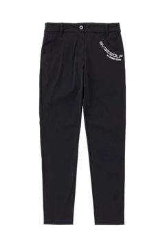 【26SS】【レディース】 MINI DOT LONG PANTS / ストレッチナイロン 接触冷感 ウエストゴムベルト ブランドロゴ刺繍 ロングパンツ (ブラック)*