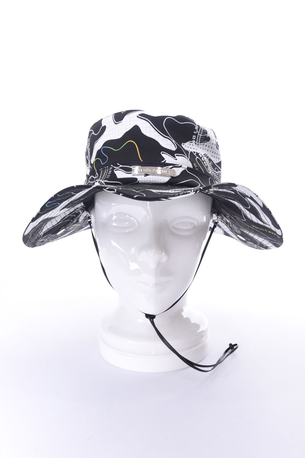 【26SS】 AXON CAMO FIELD HAT / ポリエステルツイル カモフラージュプリント サファリハット (ブラック)