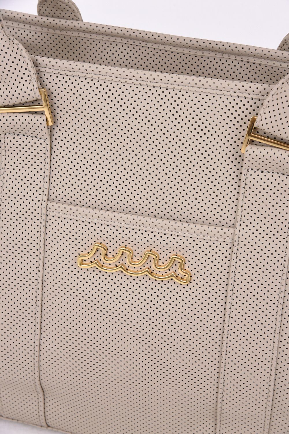 【26AW】 PUNCHING TOTE BAG / パンチングエシカルレザー BIGトートバッグ (ニュートラルベージュ)