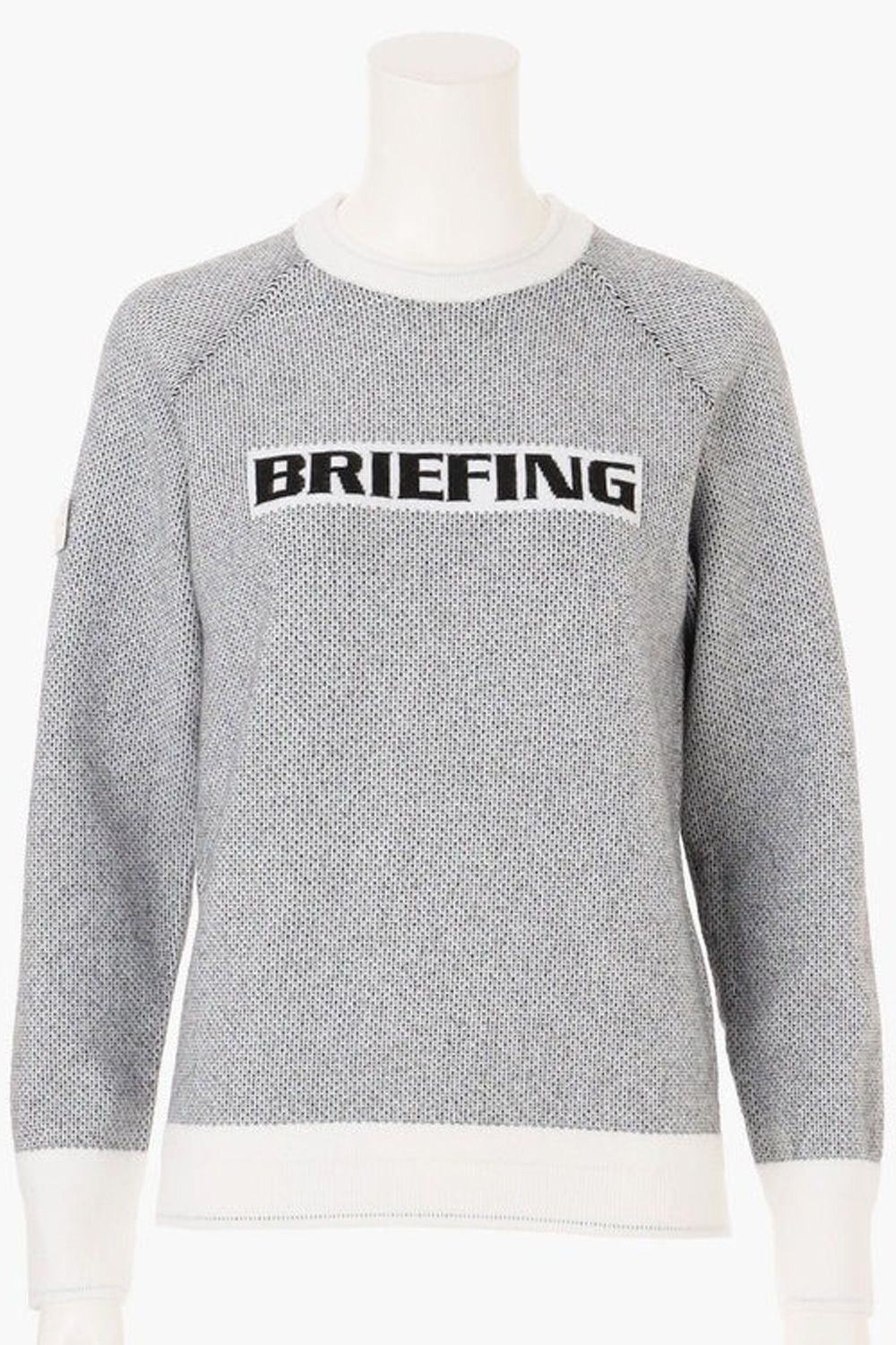 【25AW】【レディース】 WS BIRDS EYE LOGO CREWNECK KNIT / フロントロゴ バーズアイパターン クルーネックニット (ホワイト)