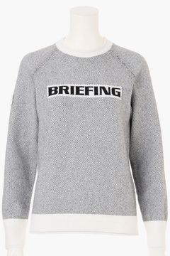 【25AW】【レディース】 WS BIRDS EYE LOGO CREWNECK KNIT / フロントロゴ バーズアイパターン クルーネックニット (ホワイト)