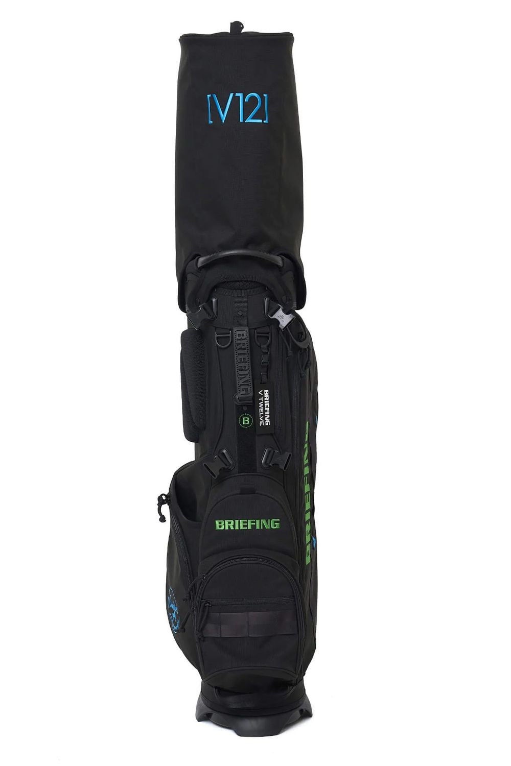 【銀行振込・代金引換不可】【返品・交換不可】 BG12 CADDY / BRIEFINGコラボ ブランドロゴ刺繍 スタンドタイプ キャディバッグ (ブラック)