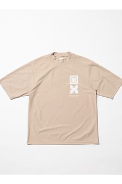 【2026SS】 SURF Mockneck S/S(Nalu＆Turf) / NALU＆TURFプリント モックネックTシャツ (ベージュ) (4月入荷予定)