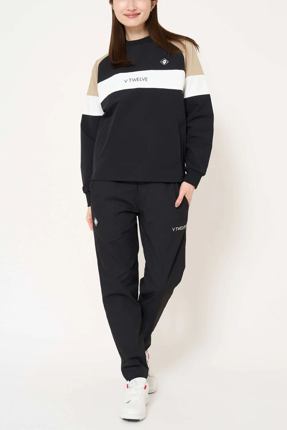 【26AW】【レディース】 WB SWITCH JKT / ツートーン ブランドロゴ ナイロンジャケット (ブラック)