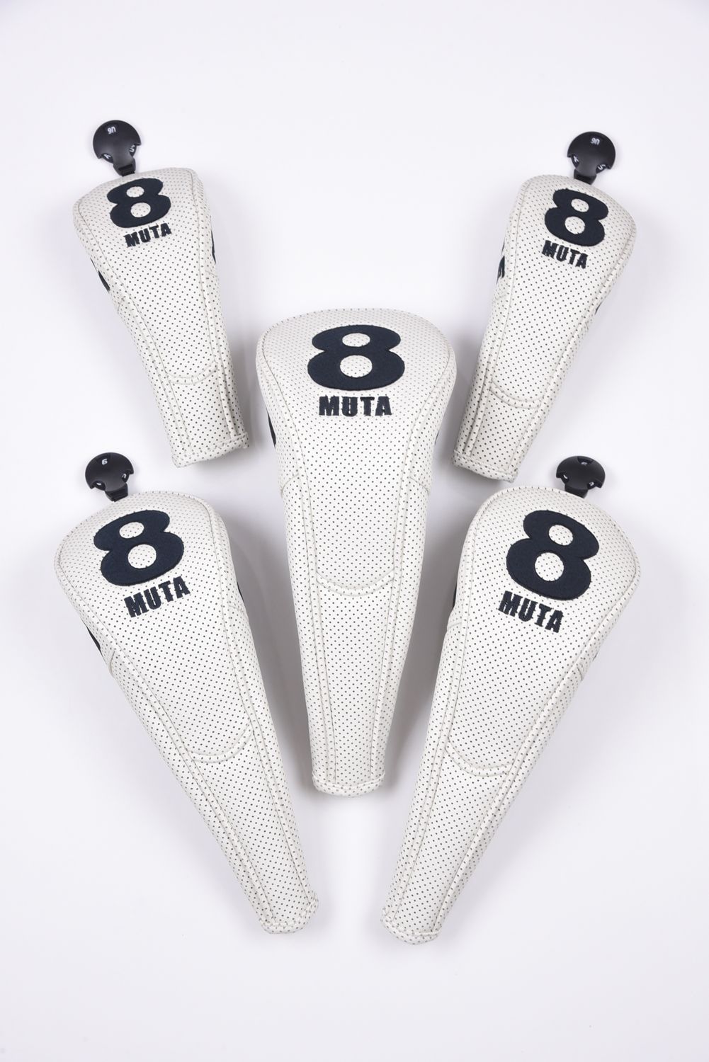 【26SS】【銀行振込・代金引換不可】【返品・交換不可】 CADDY BAG & HEAD COVER / パンチングエシカルレザー カートタイプ キャディバッグ&ヘッドカバーセット (ホワイト)