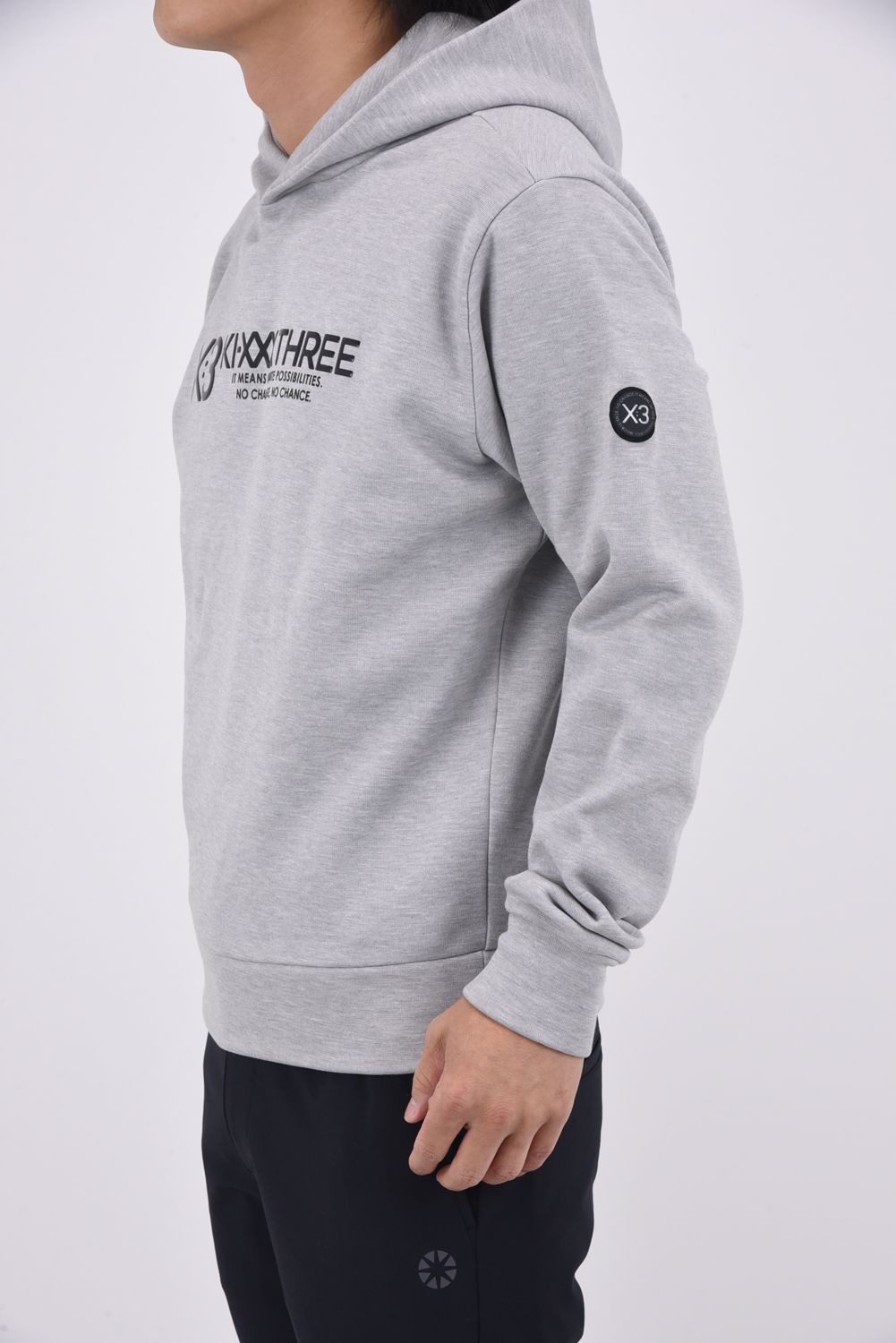 【25AW】 ACTIVE LOGO HOODIE / アクティブ ロゴ フーディー (杢グレー)