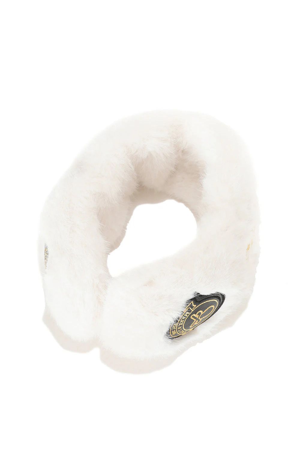SVASTIKA FUR EARMUFFS / フェイクファー サークルスカル 2WAYイヤーマフ (ホワイト)