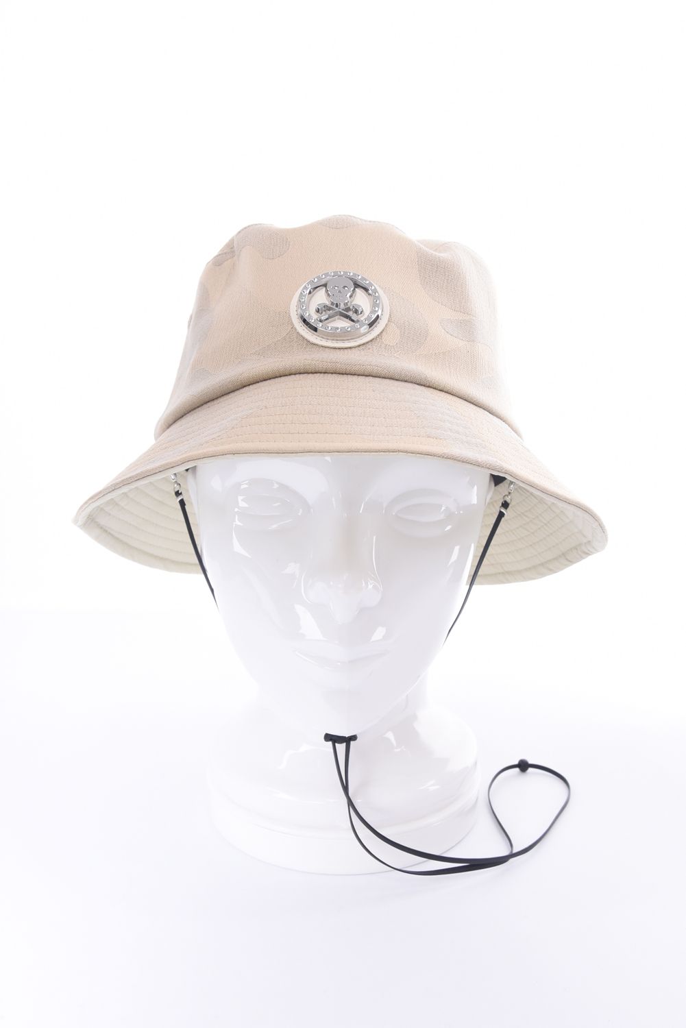 【26SS】 GAUGE CAMO BUCKET HAT / カモフラージュパターン メタルプレート バケットハット (ベージュ)