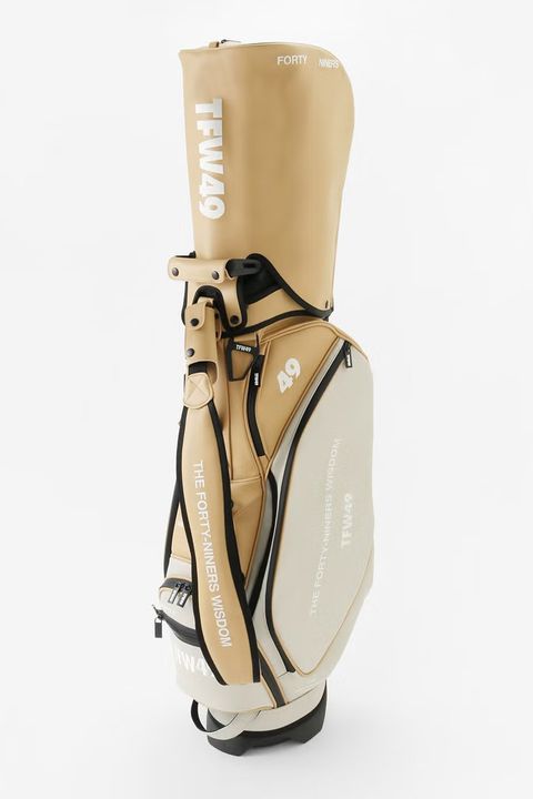 【銀行振込・代金引換不可】【返品・交換不可】 LEATER CADDIE BAG / レザー キャディバッグ (ベージュ/グレージュ)