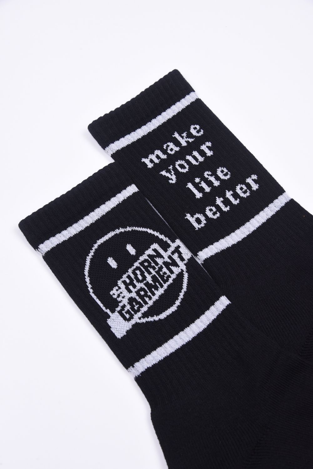 GIMIE SOCKS / レトロモチーフ ミドルソックス ブラック
