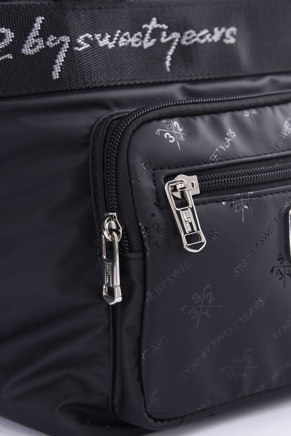 POCKET CART BAG / スムース合皮素材 フロントポケット カートバッグ (ブラック)