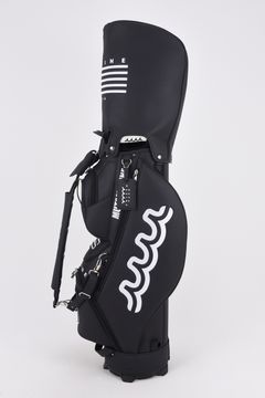 【26SS】【銀行振込・代金引換不可】【返品・交換不可】 CADDY BAG & HEAD COVER / パンチングエシカルレザー カートタイプ キャディバッグ&ヘッドカバーセット (ブラック)
