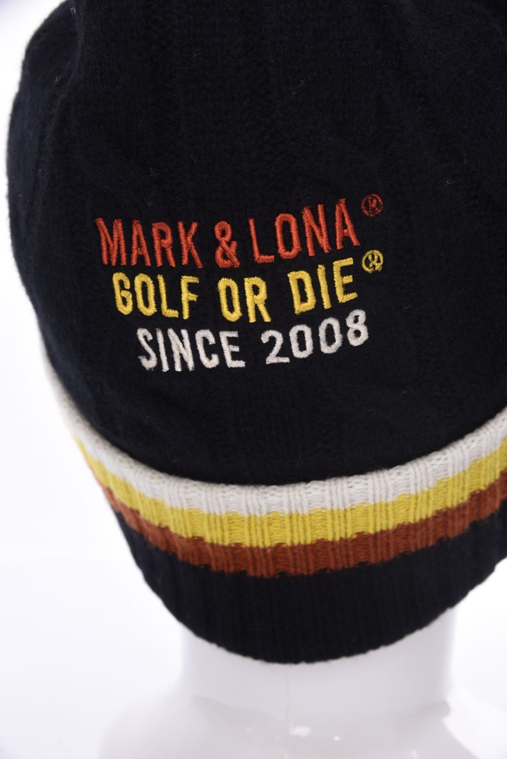 MARK&LONA - EVER STRIPED CABLE KNIT BEANIE / ボーダー