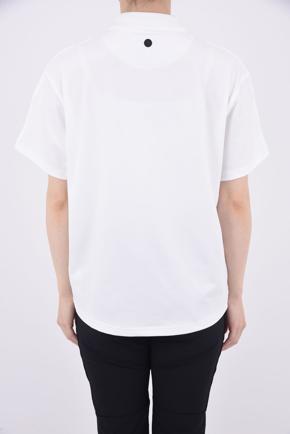 【レディース】 WOMENS SLEEVE LOGO POLO RELAXED FIT / リラックスフィット スリーブブランドロゴ ポロシャツ (ホワイト)