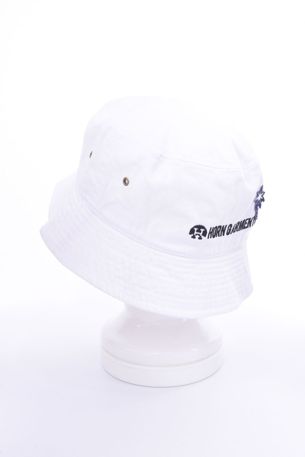 【25SS】 WAVE'N SUN BUCKET HAT / パイル風ロゴ刺繍 バケットハット (ホワイト)